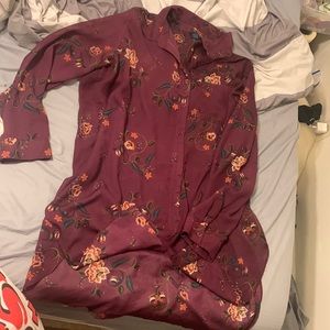 Rue 21 mesh maroon floral blous